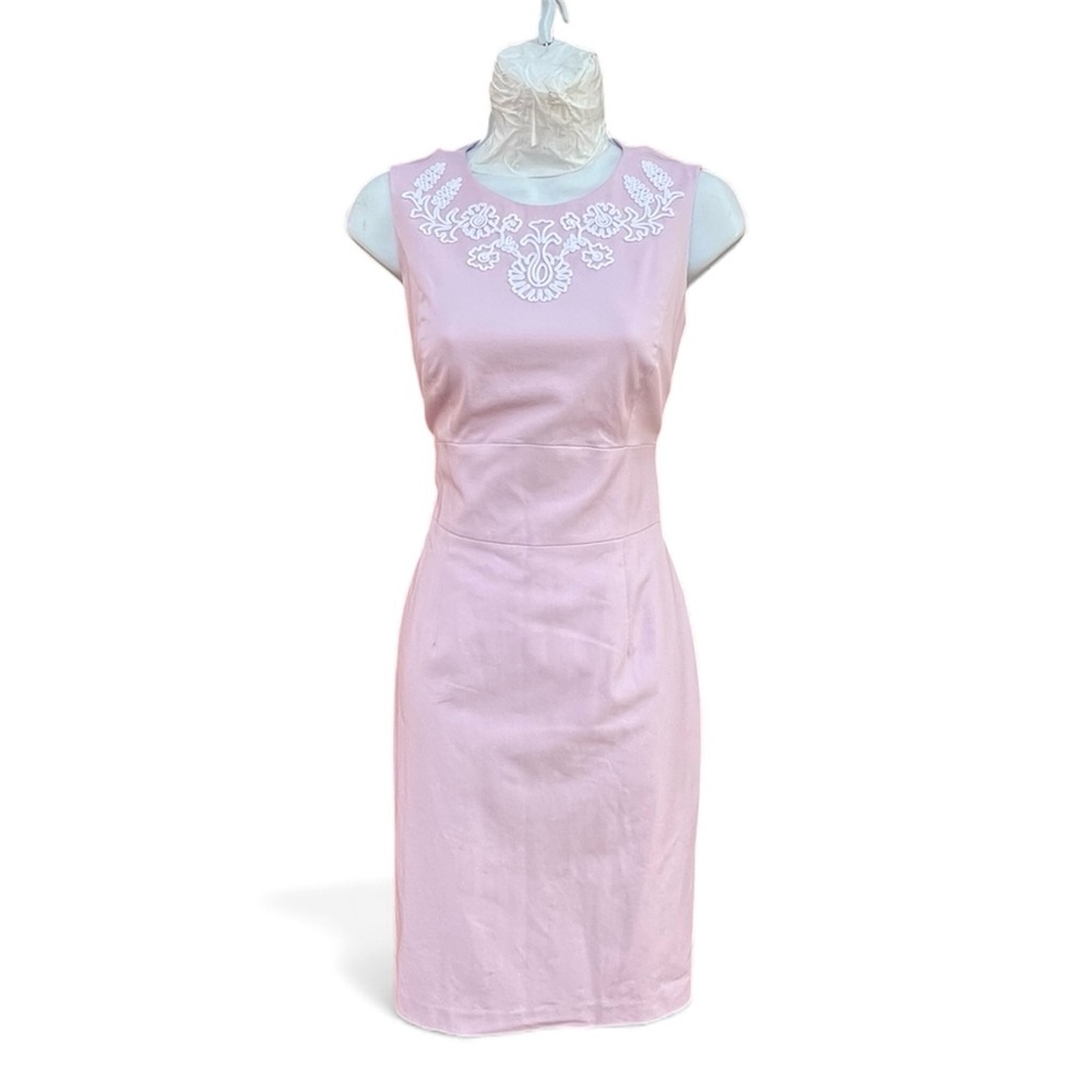 Brooks Brothers lavender embroidered shift dress